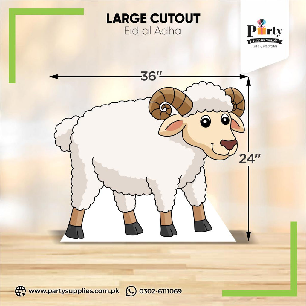 Eid al Adha sheep standing cutout for decoration
