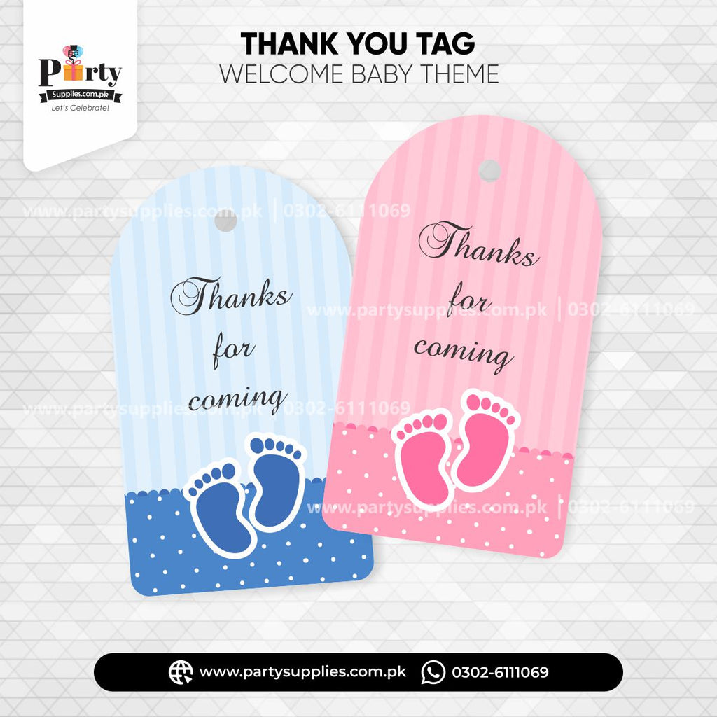 Welcome Baby Theme Thank You Tags
