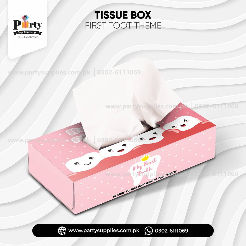 first tooth girl tissue box cover 