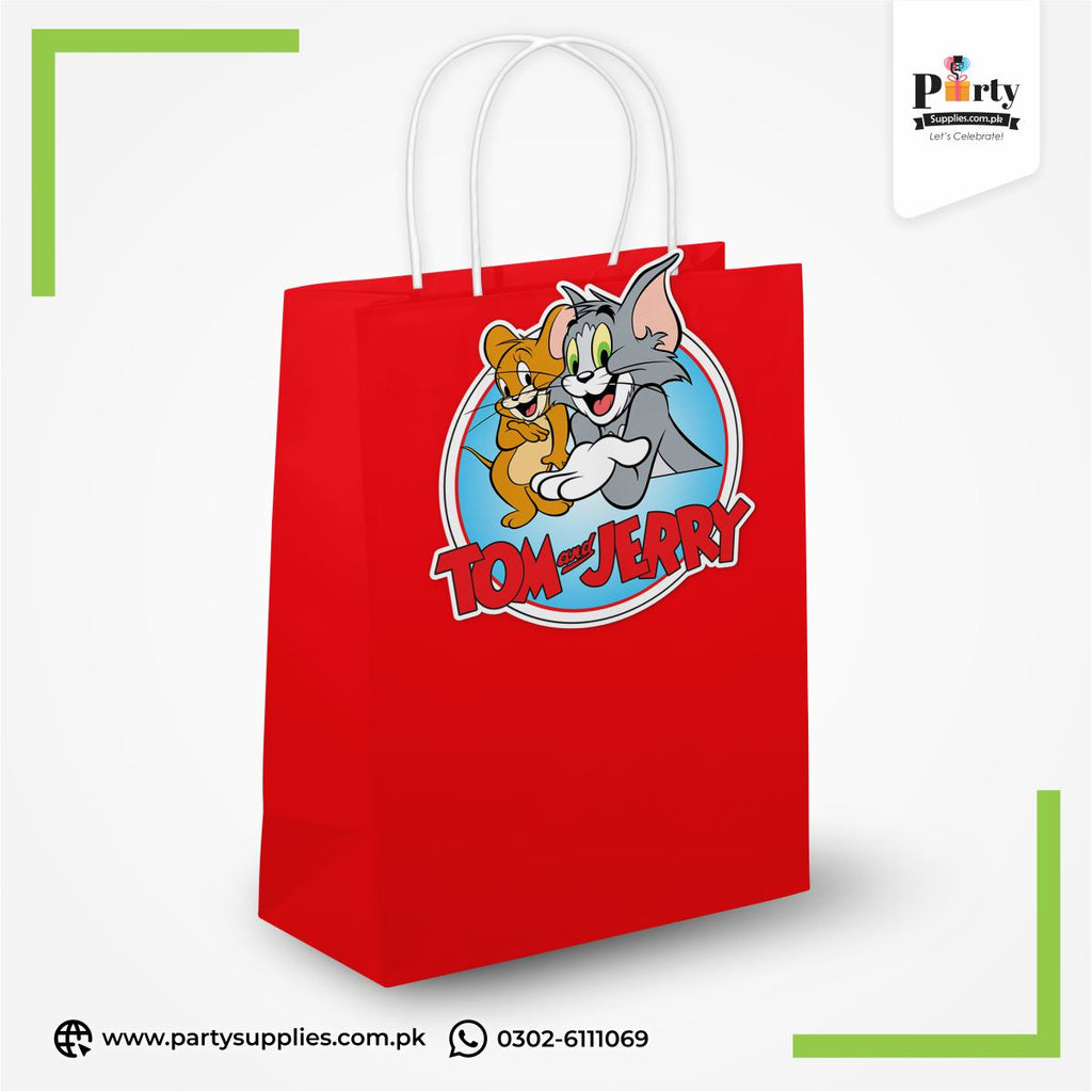 Tom & Jerry Theme Cutout Goody Bags for Decoration