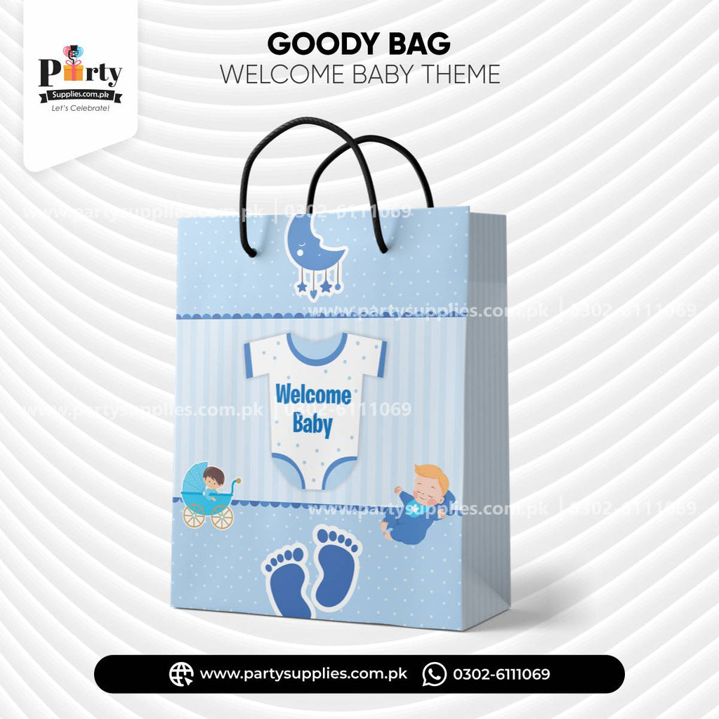 Favor Bags for welcome baby boy theme