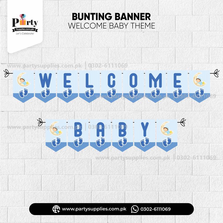 Welcome Baby Bunting Banner for Wall Decoration
