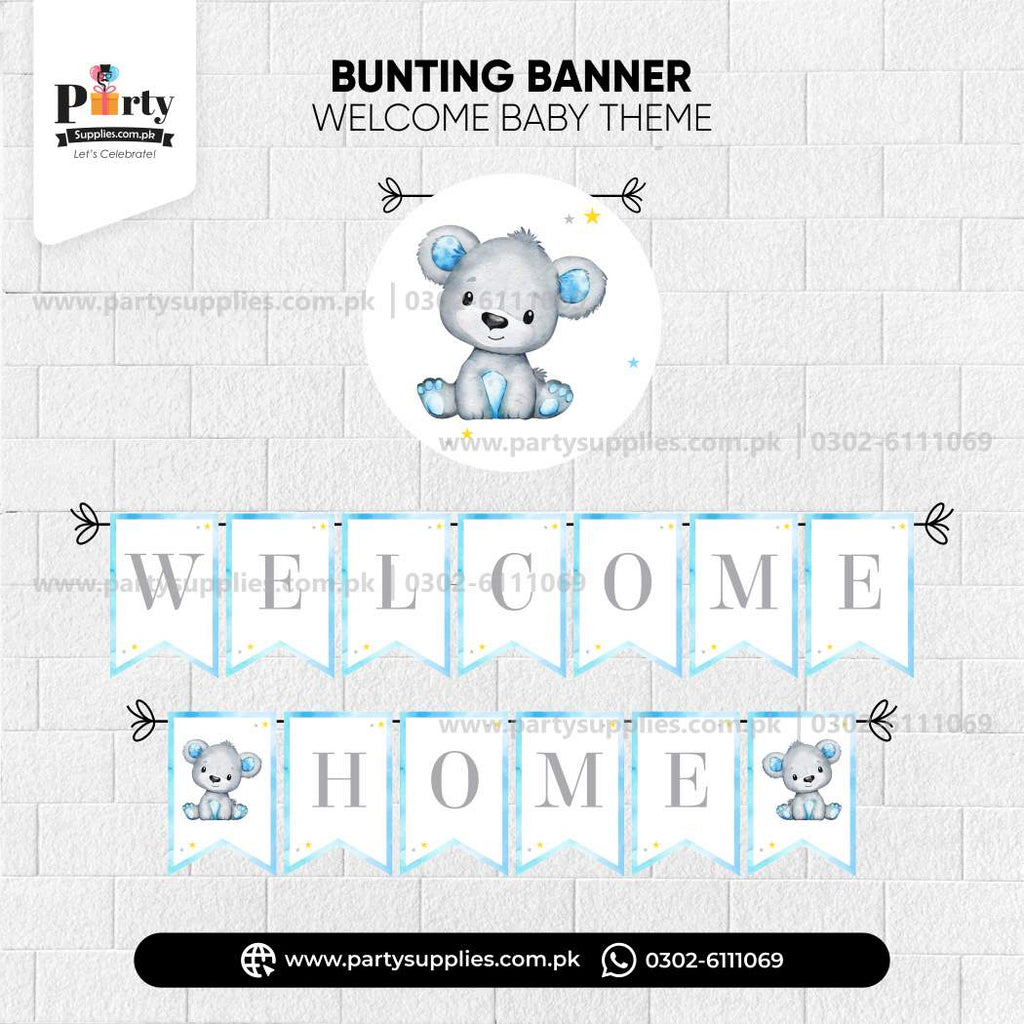 Welcome Baby Bunting Banner Wall Decoration