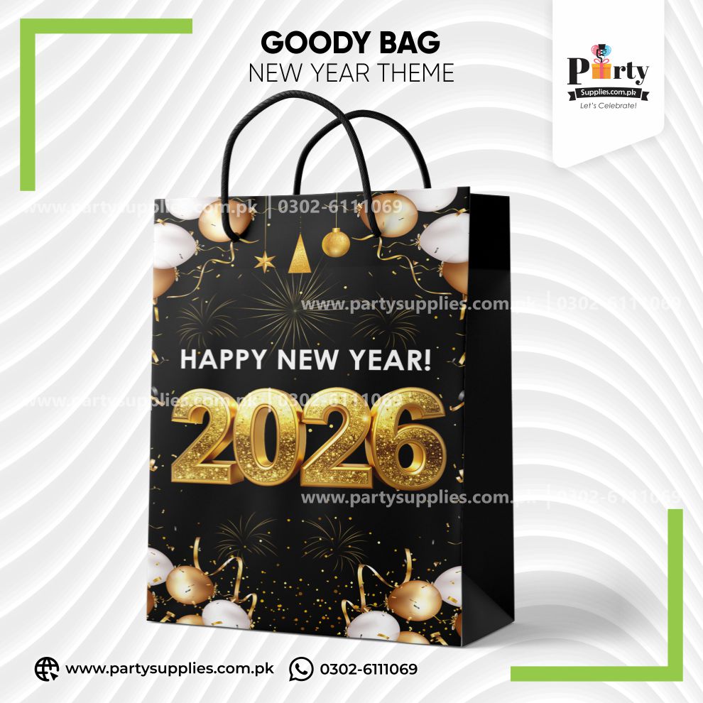New Year Theme Favor Bags