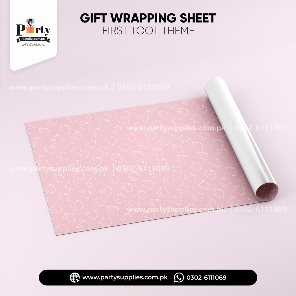First tooth girl party Gift wrapping sheet for gift decoration