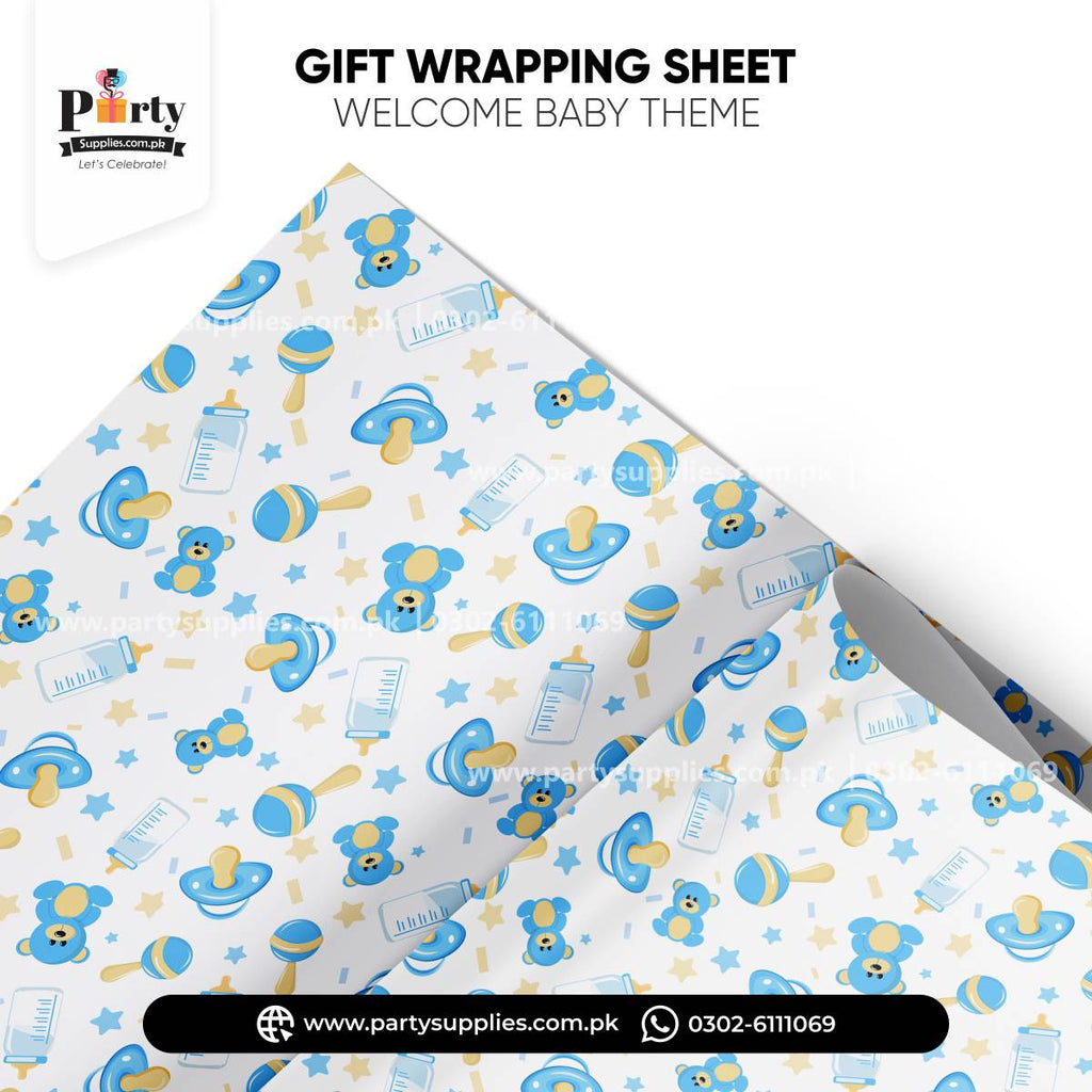 Welcome Baby Party Gift Wrapping Sheets for Gift Decoration