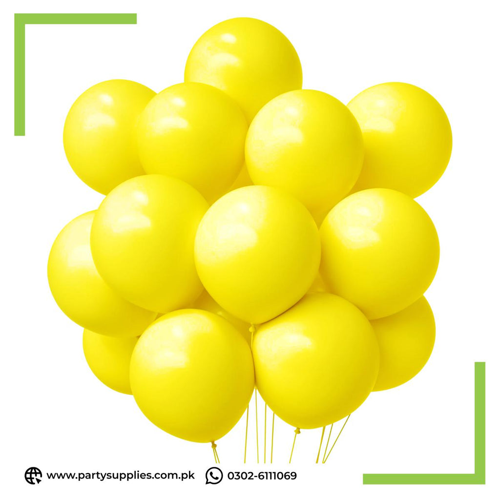 Yellow color latex balloon for decoration