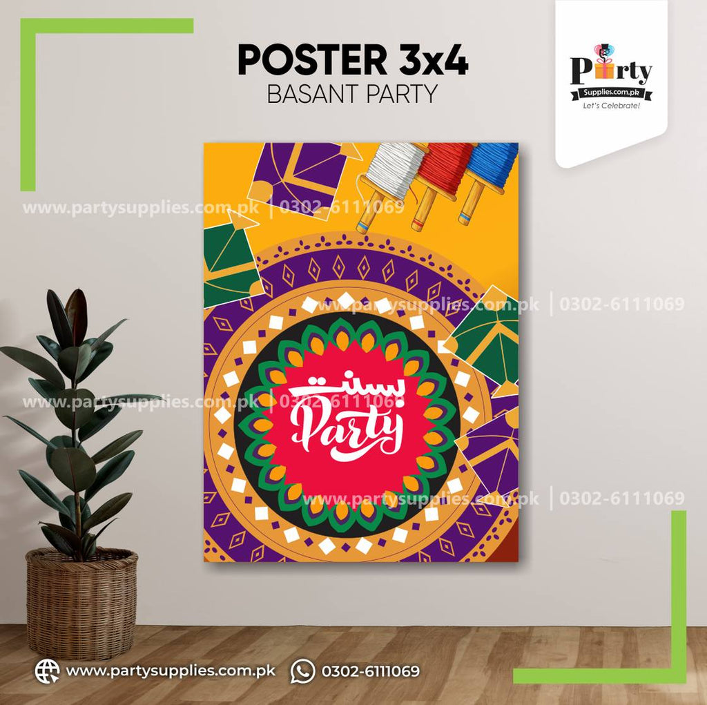 Basant Party Wall Decoration Poster