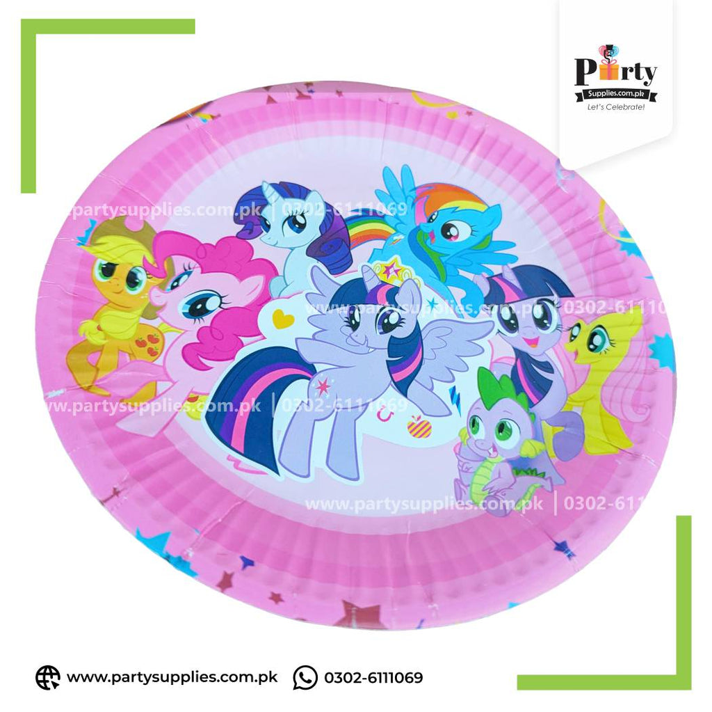 Little Pony Theme Disposable Paper Plates