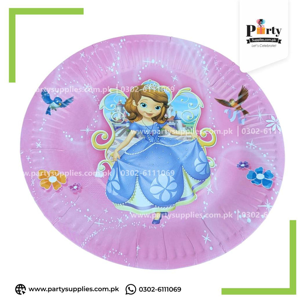 Sofia Theme Disposable Paper Plates 