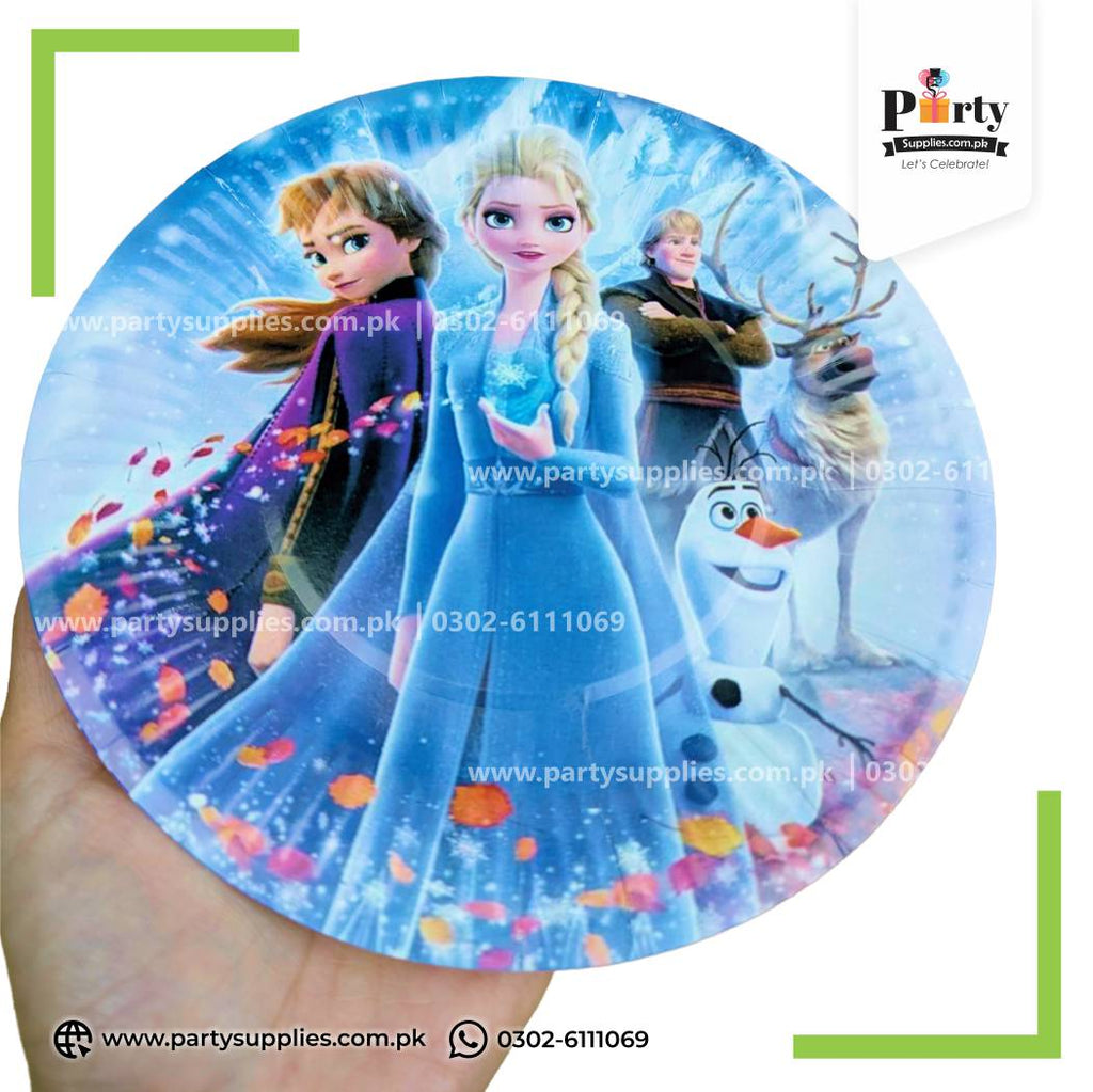 Frozen Theme Disposable Paper Plates – Pack of 10