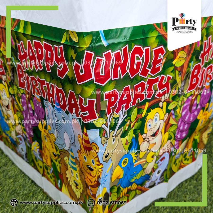jungle safari theme table top sheet