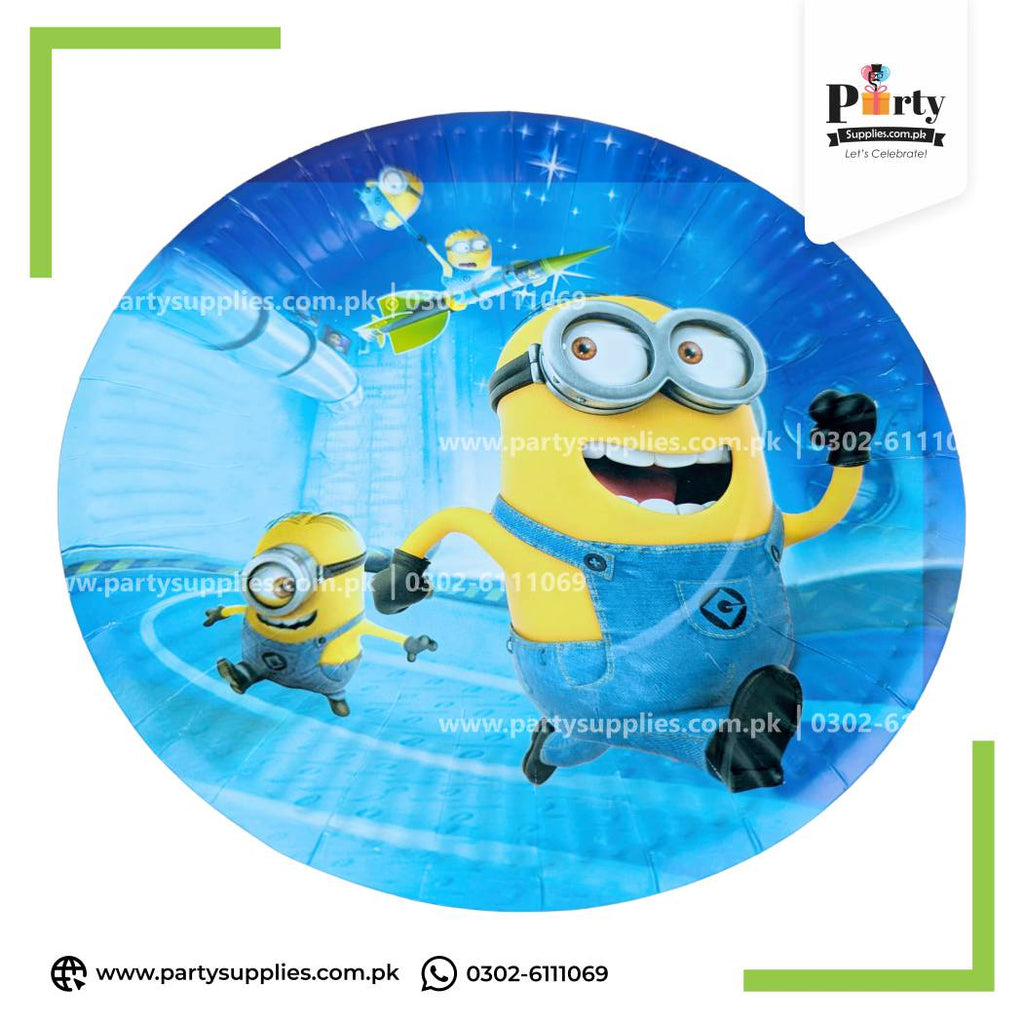 Minion Theme Disposable Paper Plates – Pack of 10