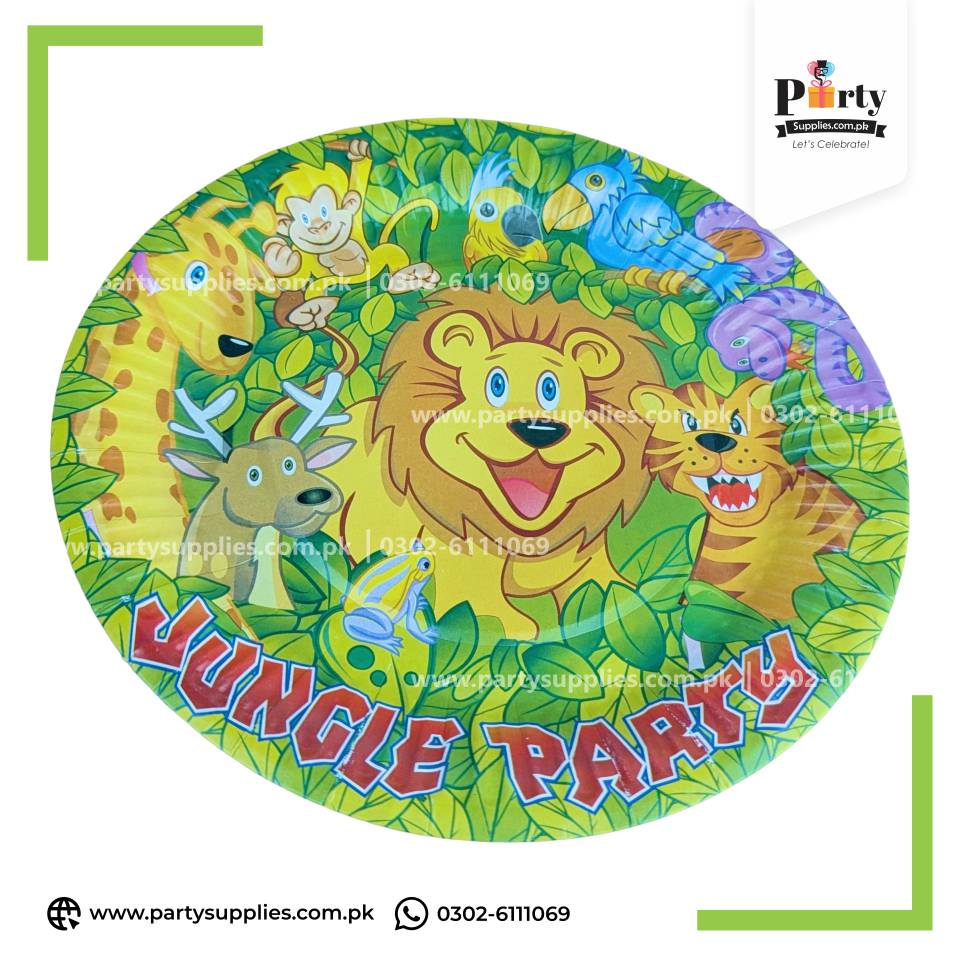 Jungle Safari Theme Disposable Paper Plates