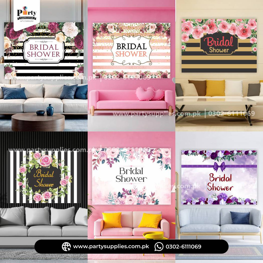 Bridal Shower Party Backdrop – Elegant Wall Décor for Celebration