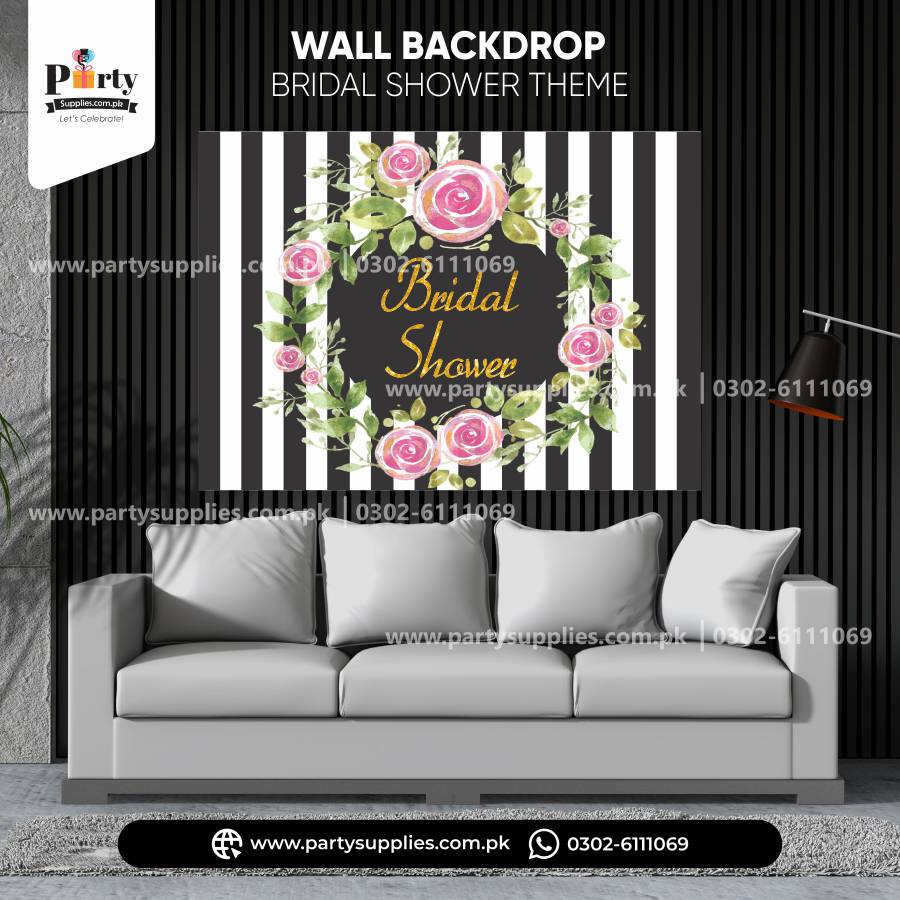 Bridal Shower Party Backdrop – Elegant Wall Décor for Celebration