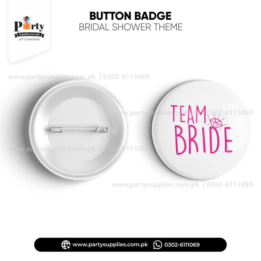 Bridal Shower Celebration Button Badge – Elegant Party Accessory