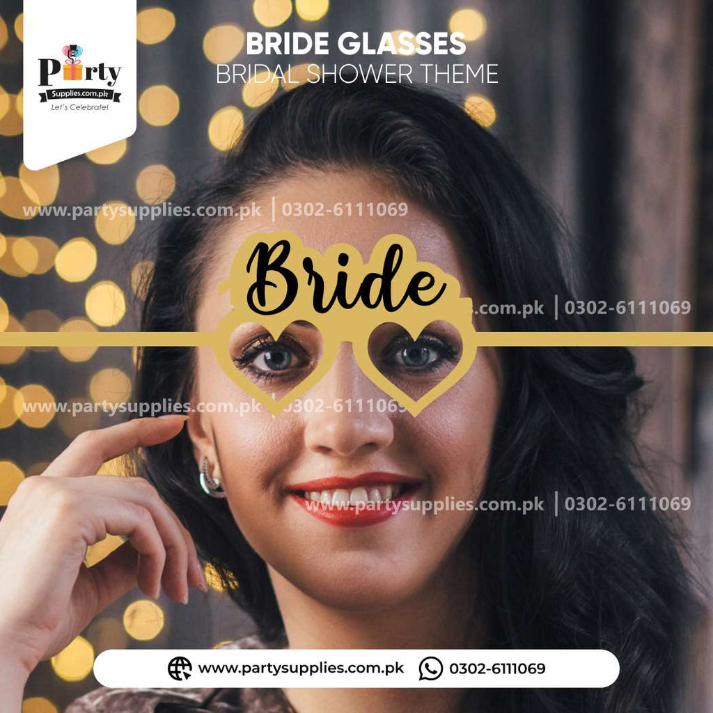 Bridal Shower Decoration Bride Glasses 