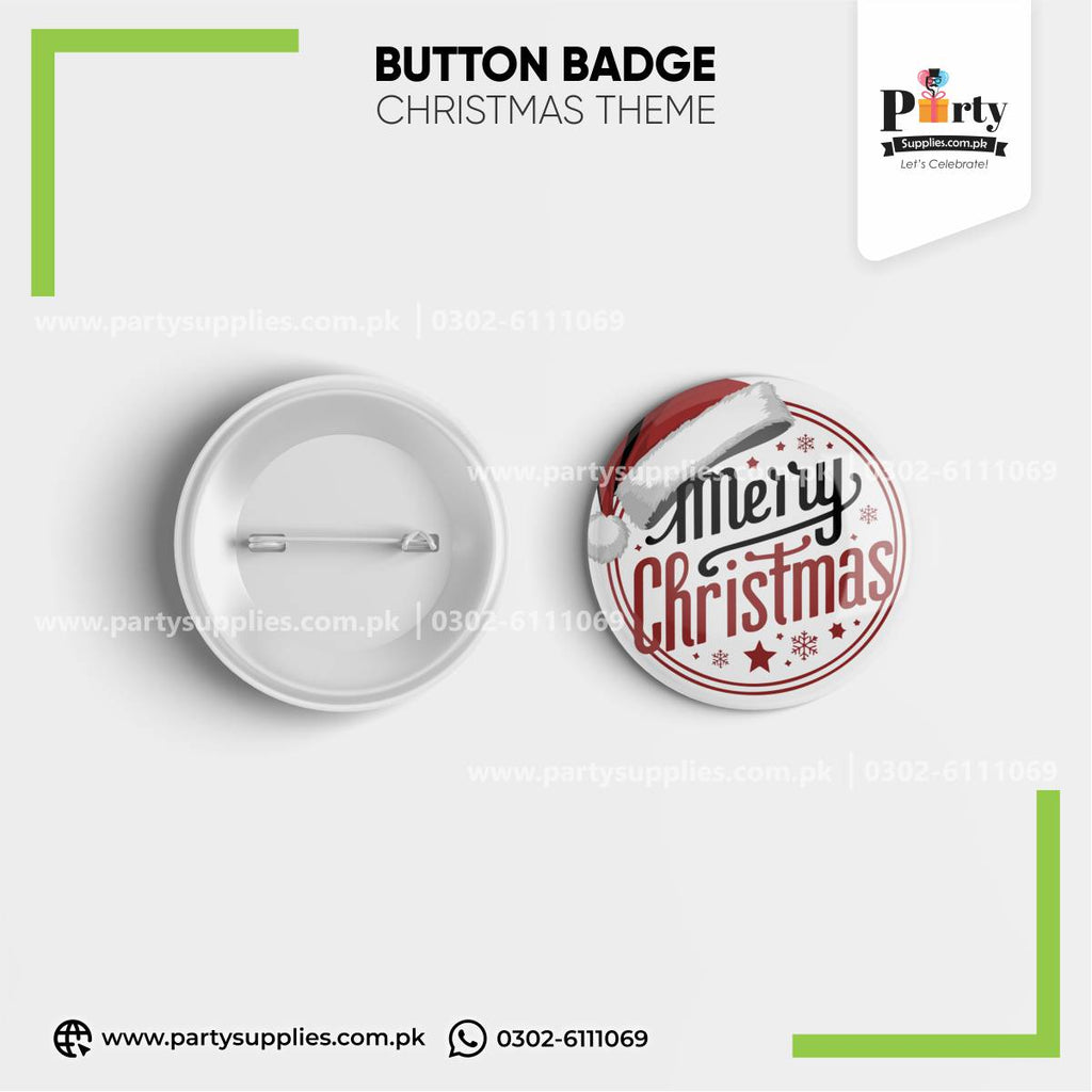 Merry Christmas Theme Badge Clip 