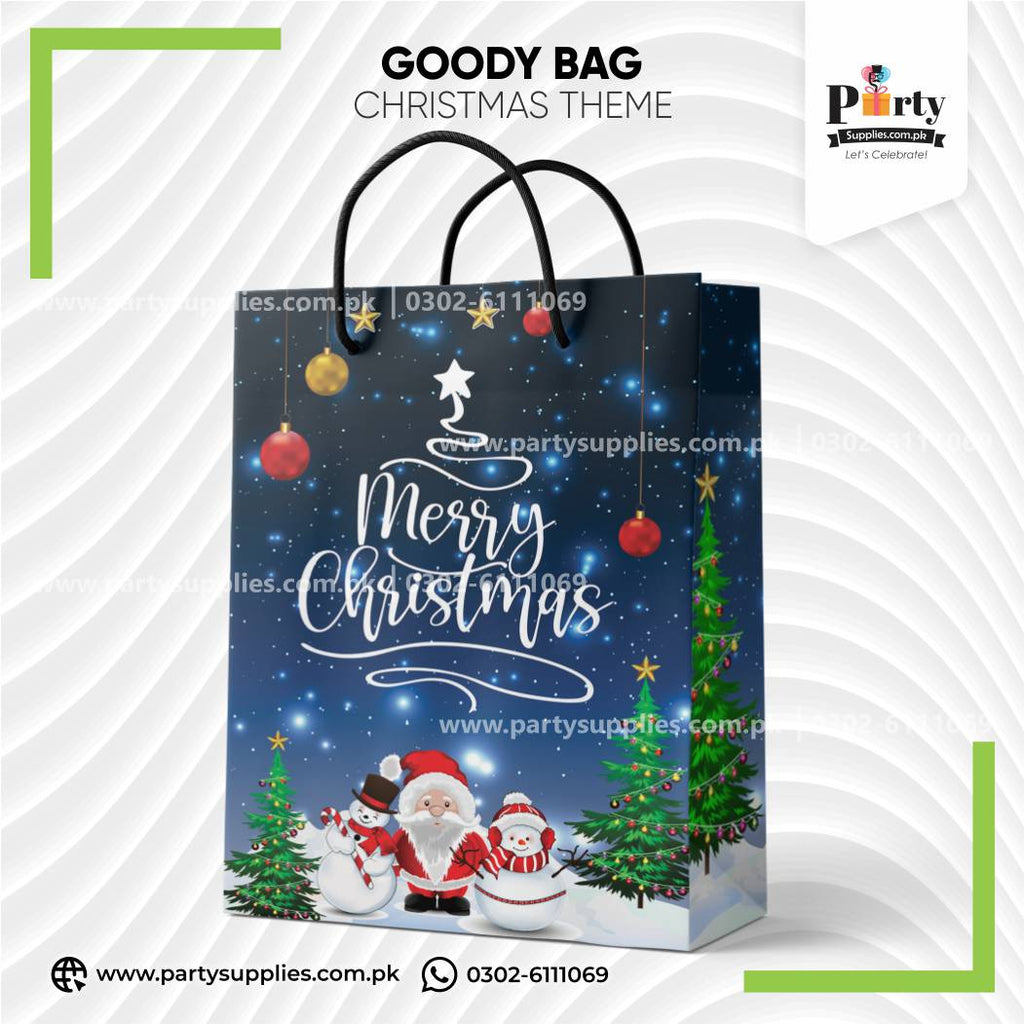 Christmas Theme Favor Bags – Festive Party Gift Bags