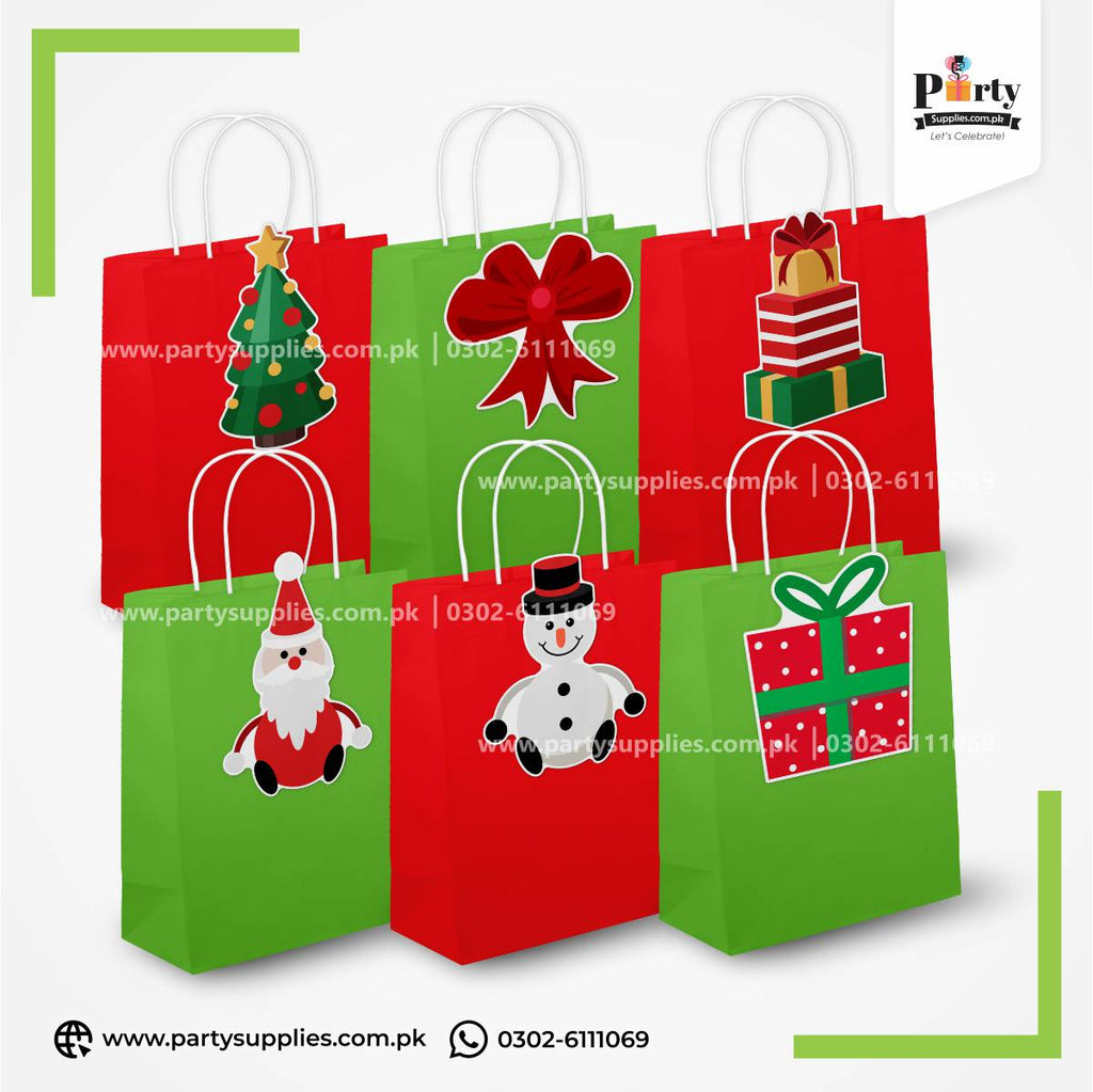 Christmas Cutout Goody Bags – Premium Favor Bags for Holiday Parties