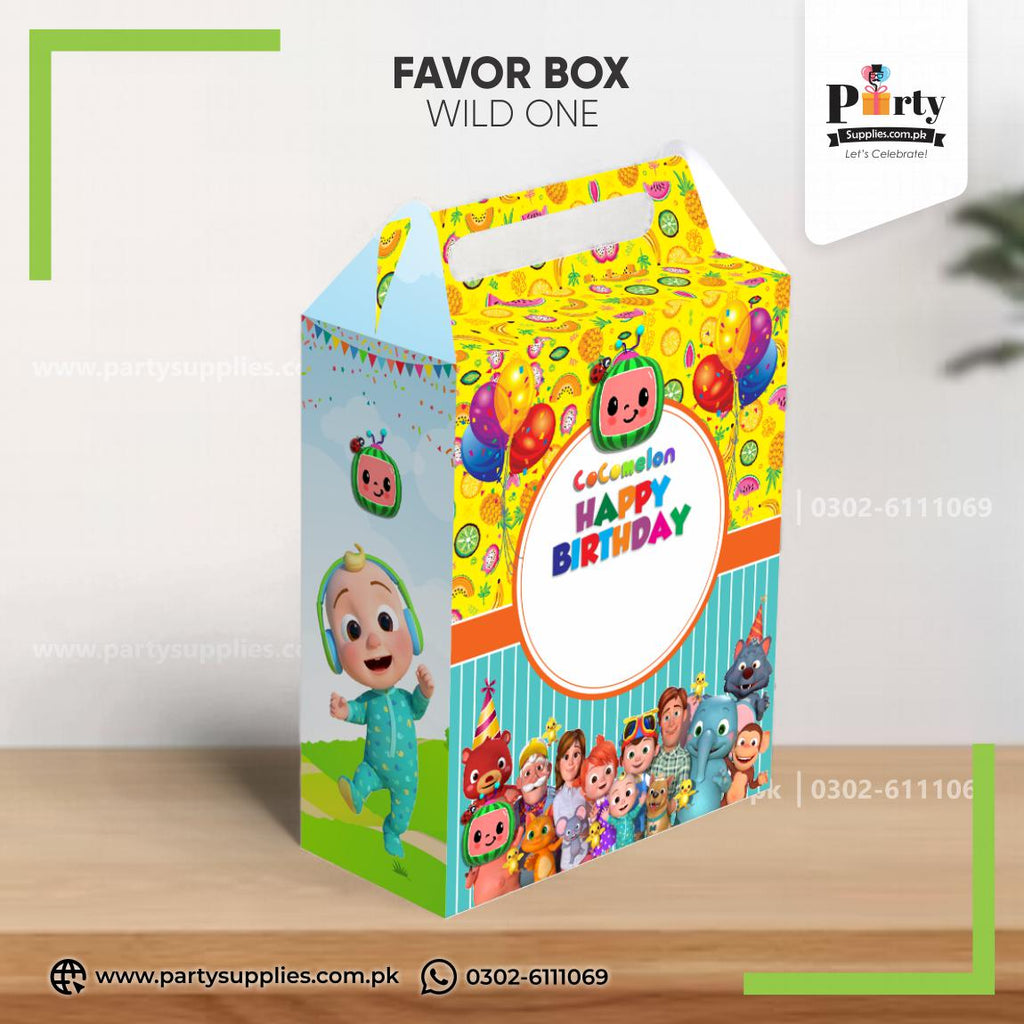 Cocomelon Theme Favor / Goody Boxes for Birthday Decoration