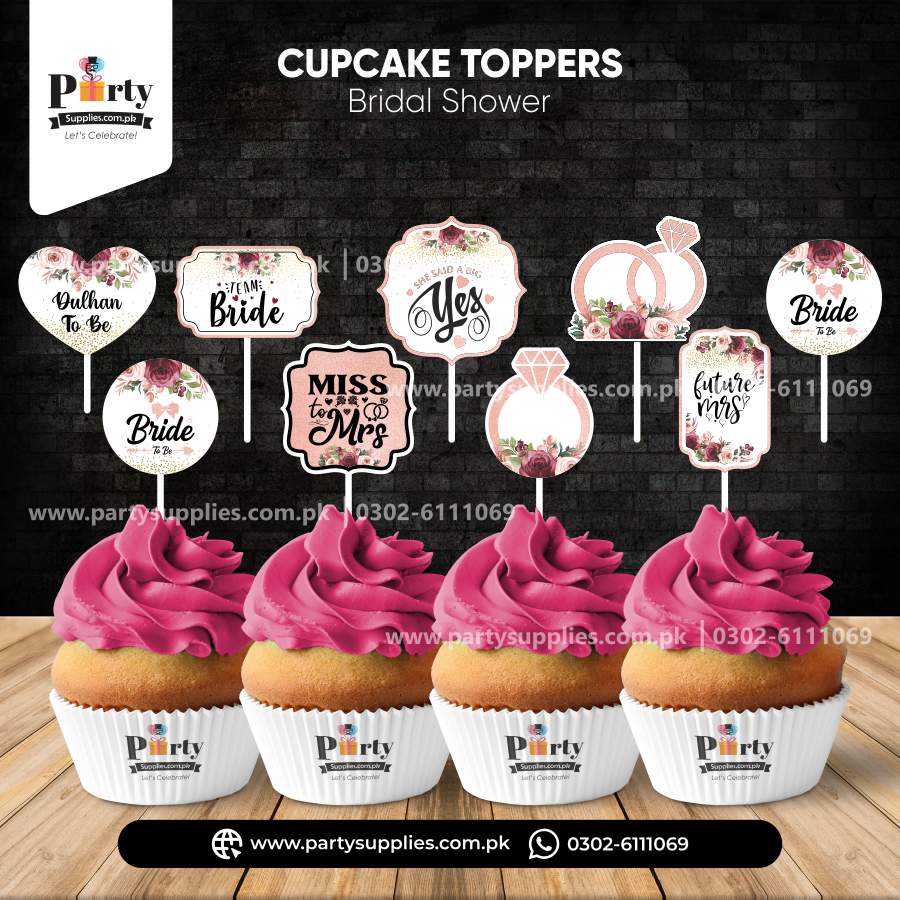 Bridal Shower Cupcake Toppers 