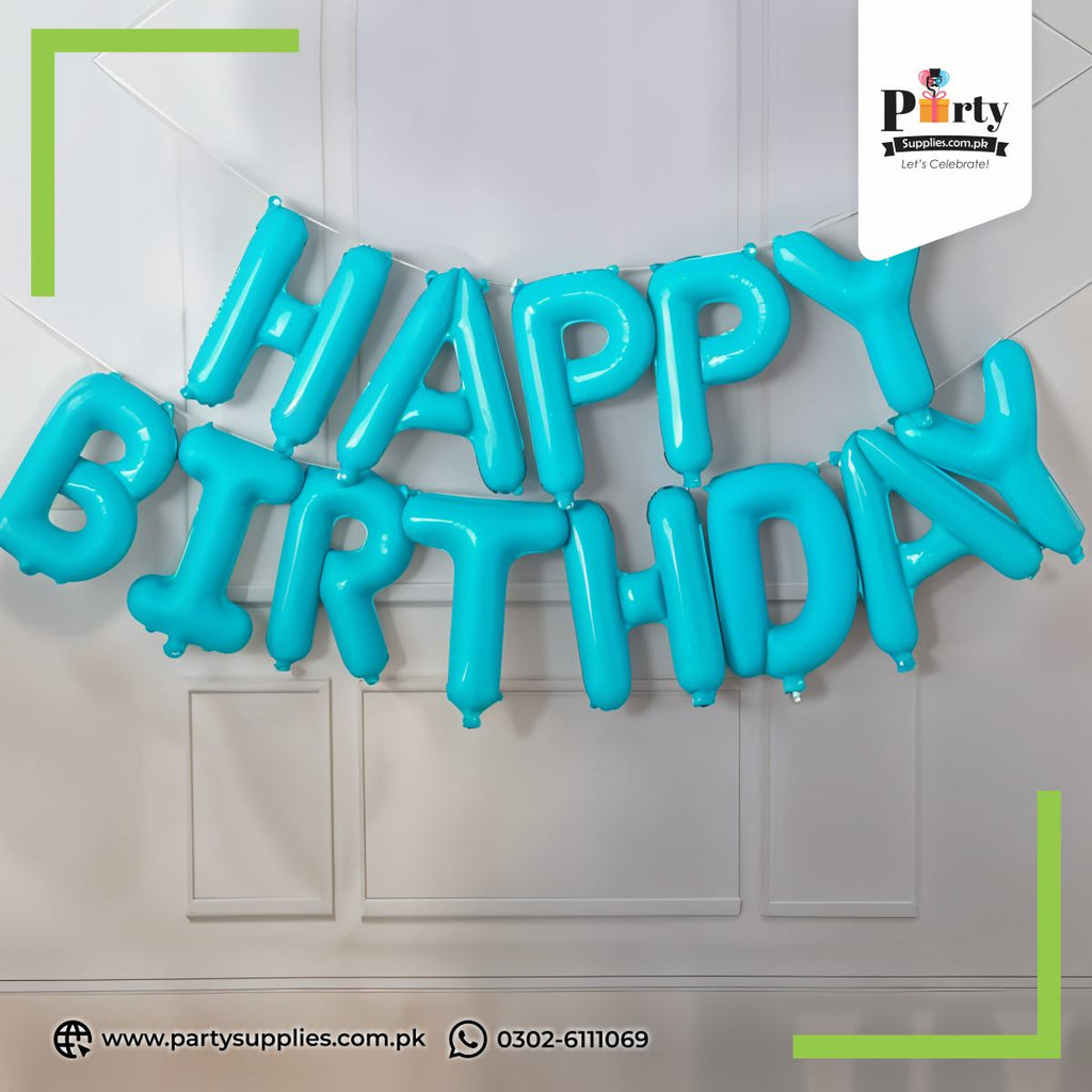 Happy birthday foil balloons Letters set | HBD Foil Balloons | Happy birthday Balloons foil