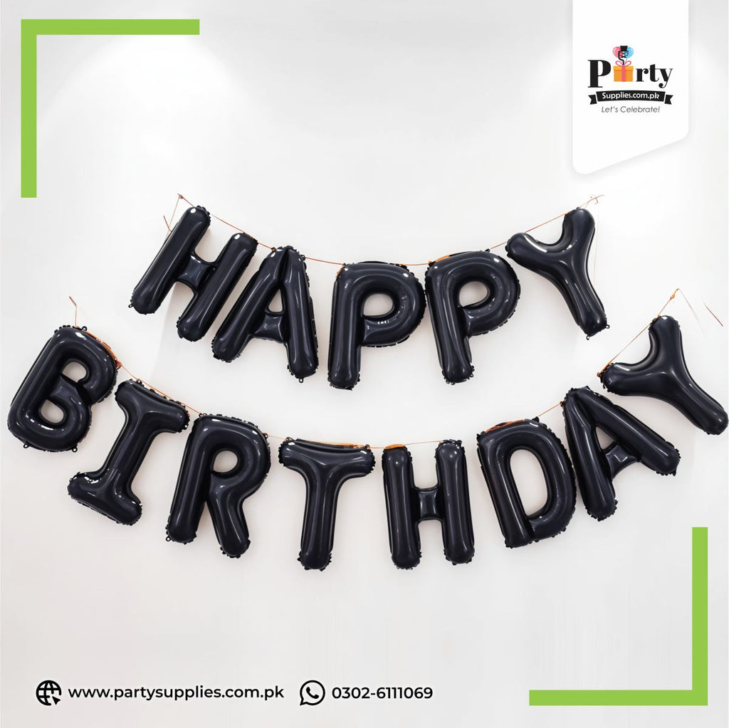 Happy birthday foil balloons Letters set | HBD Foil Balloons | Happy birthday Balloons foil