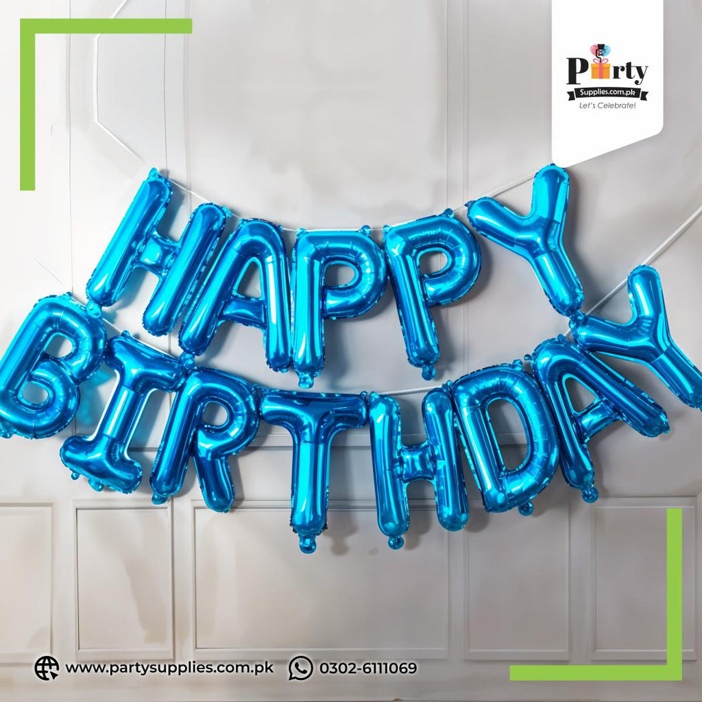 Happy birthday foil balloons Letters set | HBD Foil Balloons | Happy birthday Balloons foil