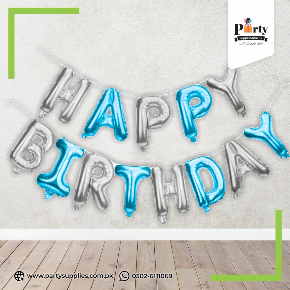 Happy birthday foil balloons Letters set | HBD Foil Balloons | Happy birthday Balloons foil