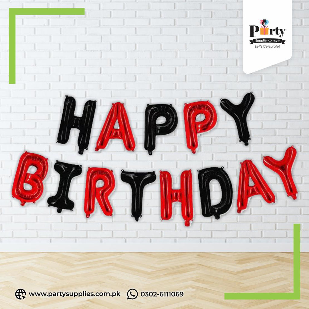 Happy birthday foil balloons Letters set | HBD Foil Balloons | Happy birthday Balloons foil