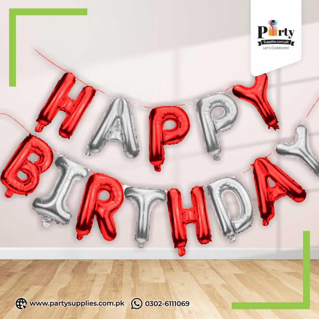 Happy birthday foil balloons Letters set | HBD Foil Balloons | Happy birthday Balloons foil