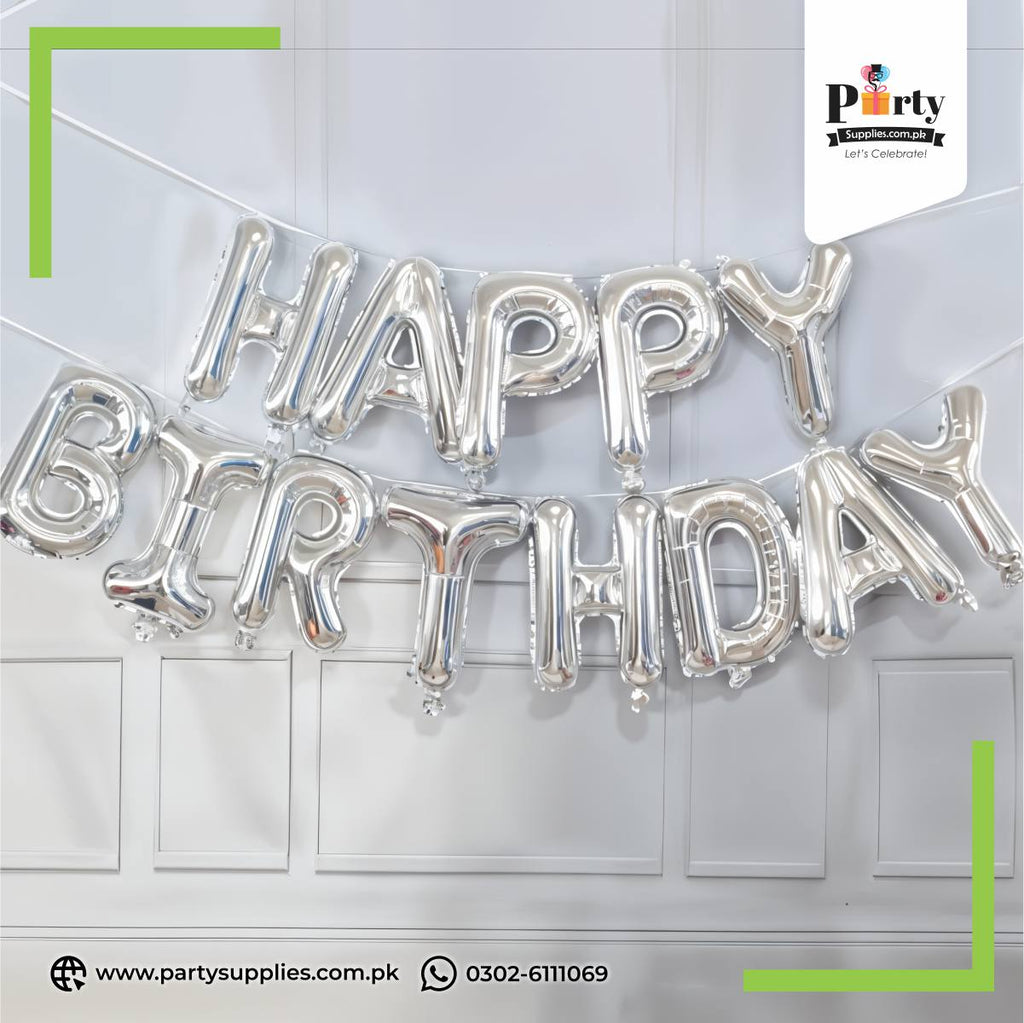 Happy birthday foil balloons Letters set | HBD Foil Balloons | Happy birthday Balloons foil