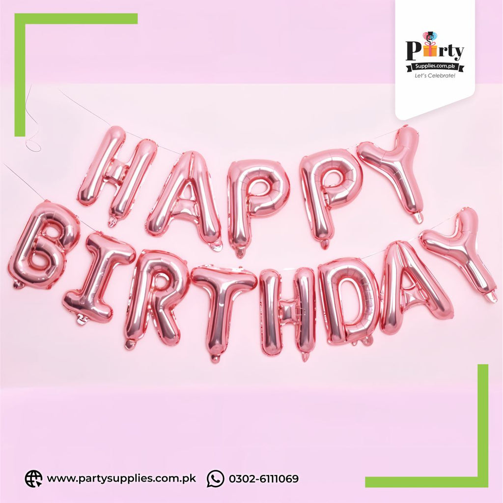 Happy birthday foil balloons Letters set | HBD Foil Balloons | Happy birthday Balloons foil