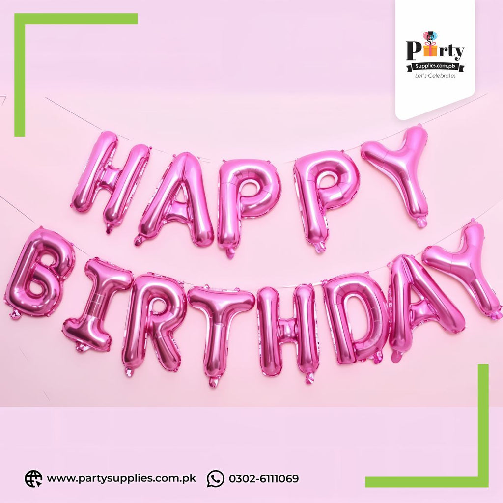 Happy birthday foil balloons Letters set | HBD Foil Balloons | Happy birthday Balloons foil