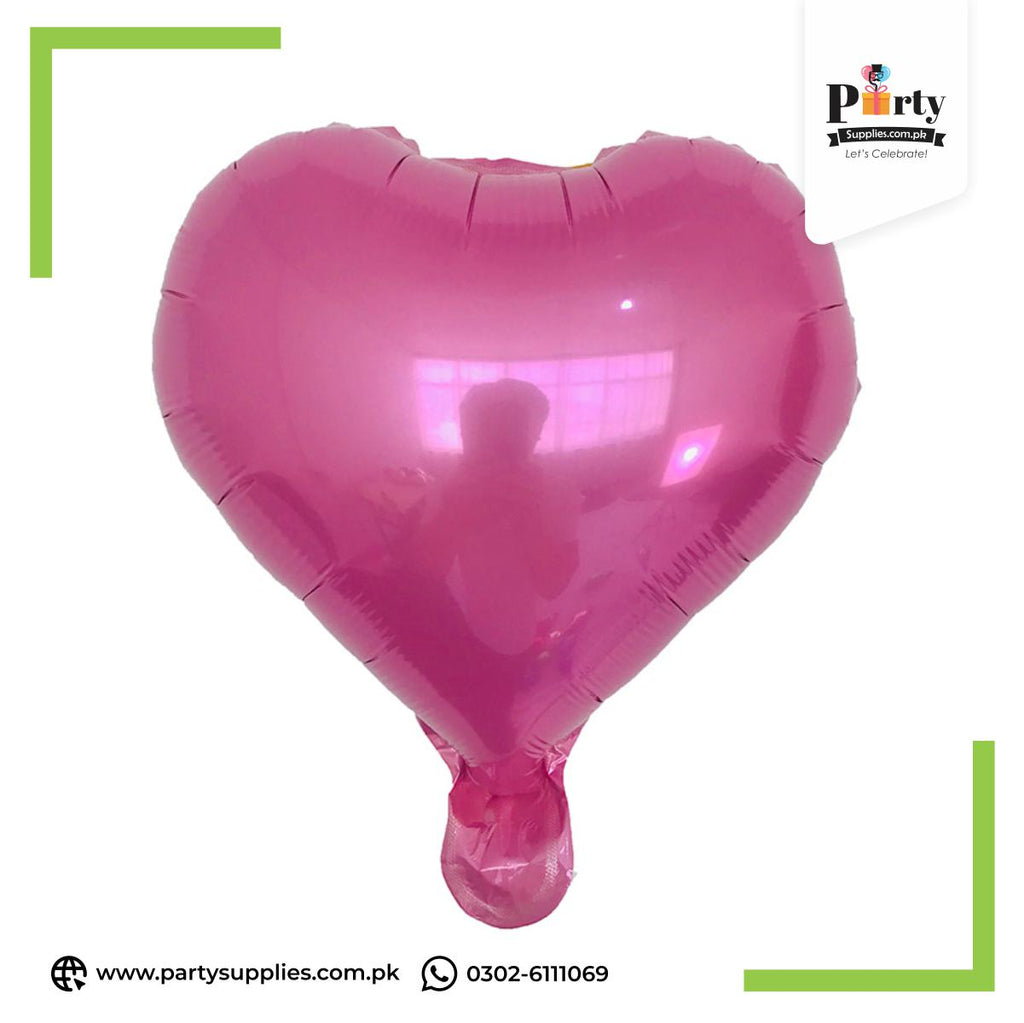 Heart shape Small 10 inch heart foil balloons for party decoration | Pack of 2 Balloons