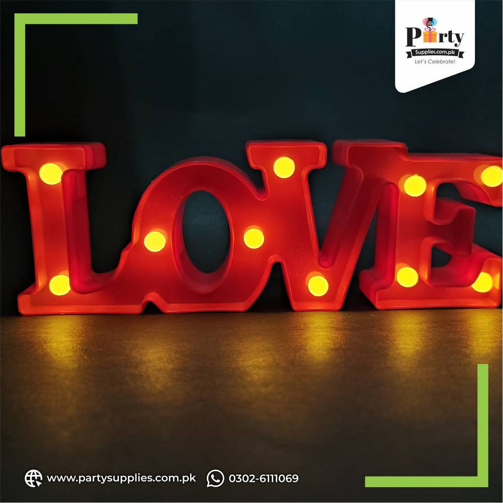 LOVE LED Light Sign – Decorative Marquee Lamp for Parties & Home