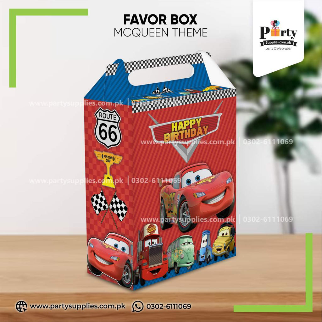 McQueen Theme Goody Boxes – Birthday Favor Boxes