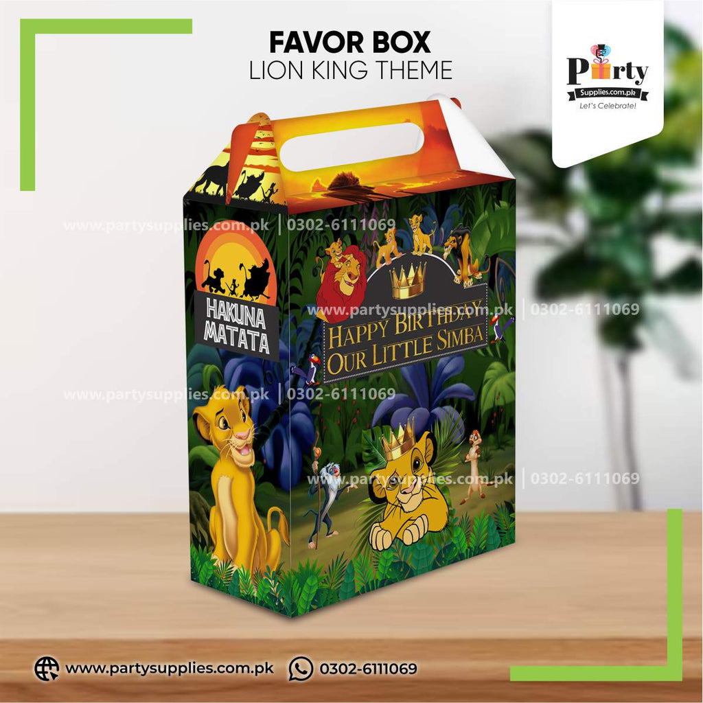 Lion King Theme Favor Boxes