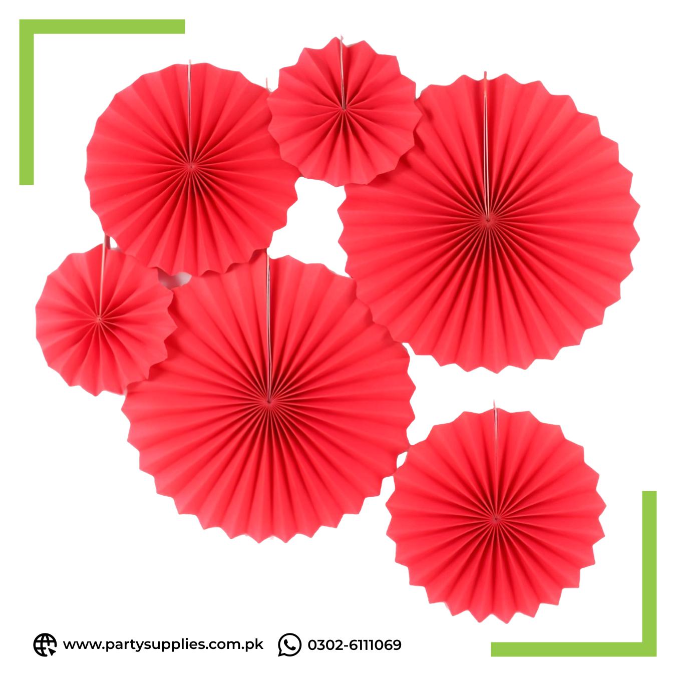 Paper Fans Backdrop Party decoration set