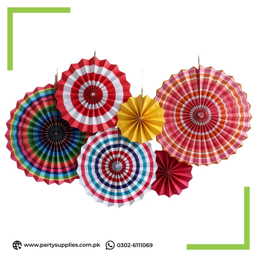 Paper Fans Backdrop Party decoration set