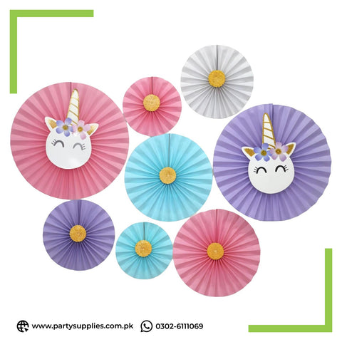 Paper Fans Backdrop Party decoration set