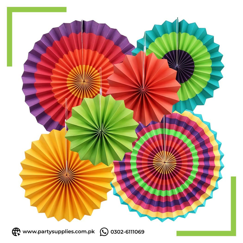 Paper Fans Backdrop Party decoration set