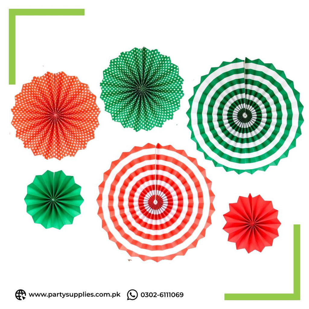 Paper Fans Backdrop Party decoration set