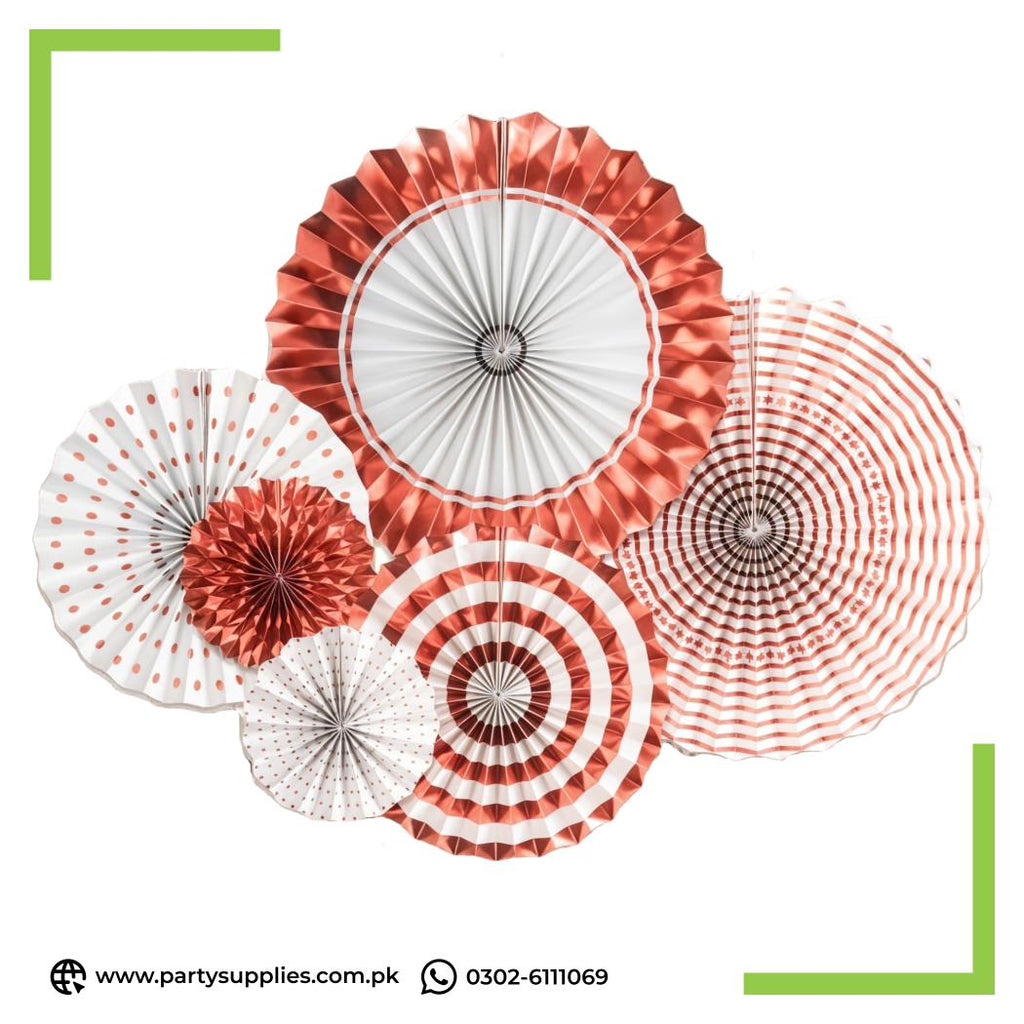 Paper Fans Backdrop Party decoration set