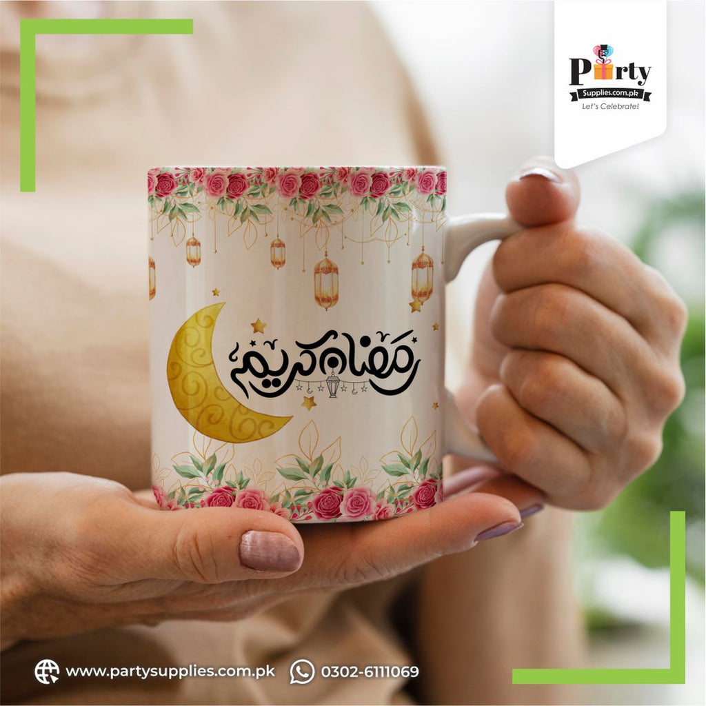 Ramadan Mubarak Printed Mugs – Festive Islamic Drinkware
