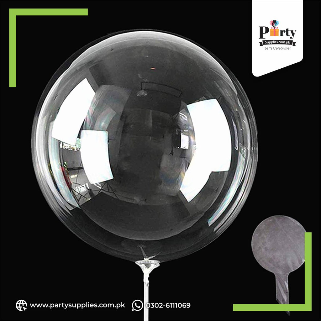 Transparent Bobo Balloon – Crystal Clear Party Decoration
