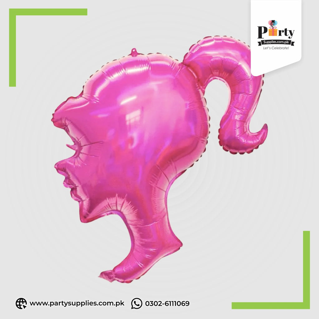 Barbie Girl Face Shape Foil Balloon – Stylish Kids Party Decoration