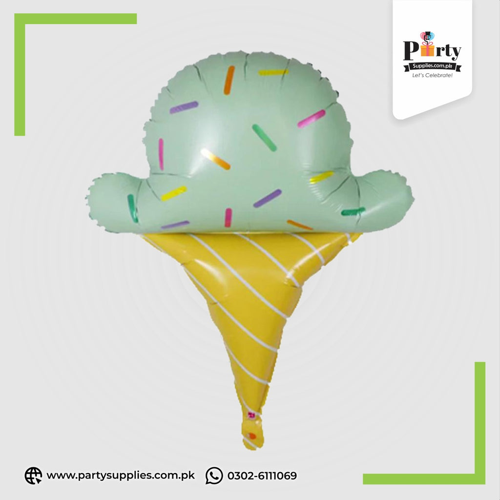 Ice Cream Cone Shape Foil Balloon – Fun Party Decoration